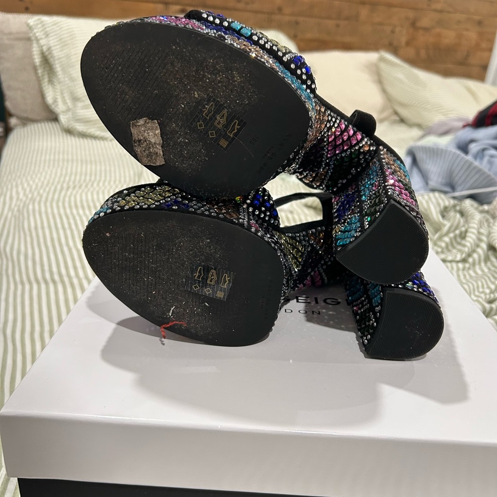 Brixton Black Multicolor Platform Heels - Picture 5 of 5